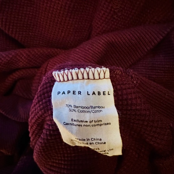 Paper Label plum waffled cotton & bamboo loungewear set | size M - Picture 7 of 7